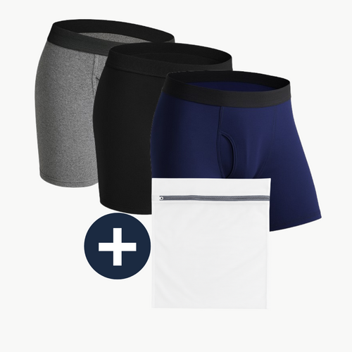Pack of 3 Men's Discreet Incontinence Boxer Briefs