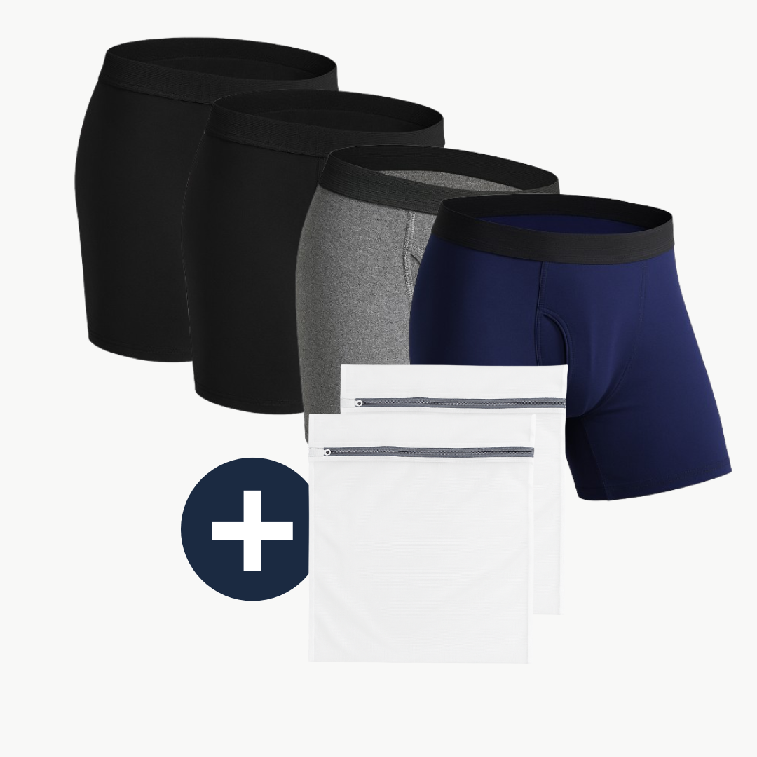 Pack of 4 Men's Discreet Incontinence Boxer Briefs