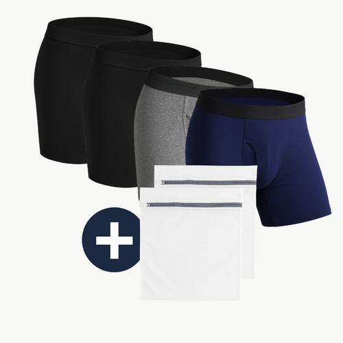 Pack of 4 Men's Discreet Incontinence Boxer Briefs