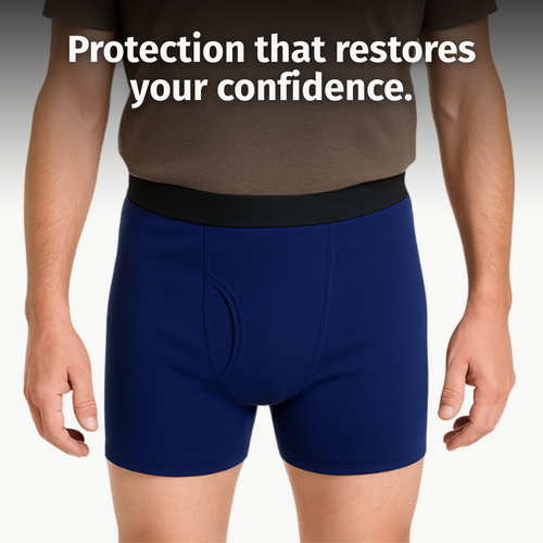 Men's Discreet Incontinence Boxer Briefs